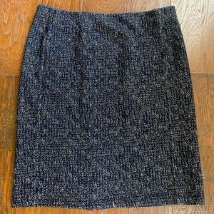 Loft Navy and white skirt. Size medium